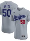 Mookie Betts Los Angeles Dodgers Nike Alternate Elite Player Jersey - Gray