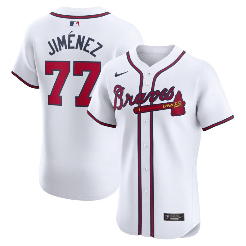 Joe Jimenez Atlanta Braves Nike Home Elite Player Jersey - White