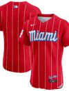 Miami Marlins Nike City Connect Elite Jersey - Red