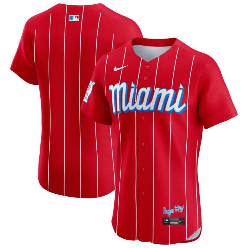 Miami Marlins Nike City Connect Elite Jersey - Red