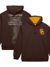 Tony Gwynn San Diego Padres Mitchell & Ness Vintage Logo Name & Number Pullover Hoodie - Brown
