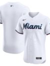 Miami Marlins Nike Home Elite Jersey - White