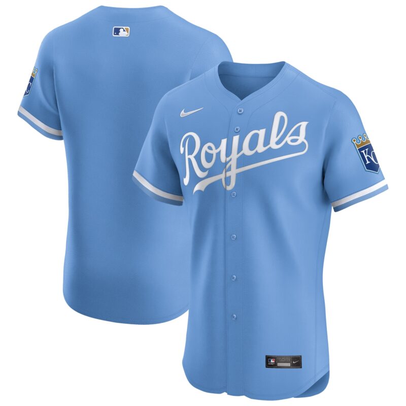 Kansas City Royals Nike Alternate Vapor Premier Elite Patch Jersey - Light Blue