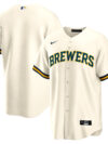Milwaukee Brewers Nike Home Blank Replica Jersey - Cream