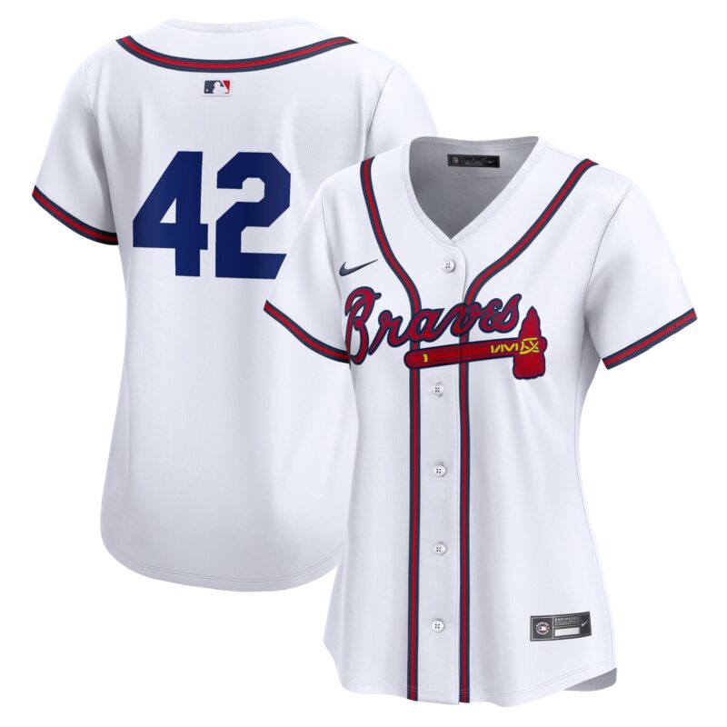 Atlanta Braves Nike Women's 2024 Jackie Robinson Day Home Limited Jersey?? White