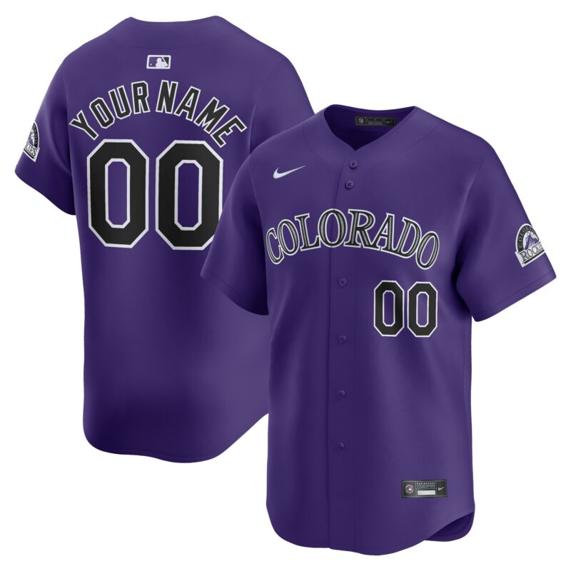 Colorado Rockies Nike Alternate Limited Custom Jersey?? Purple