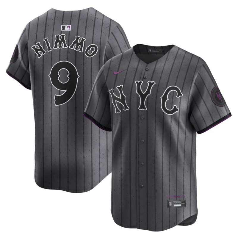 Brandon Nimmo New York Mets Nike City Connect Limited Player Jersey - Graphite