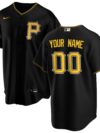 Pittsburgh Pirates Nike Alternate Replica Custom Jersey - Black