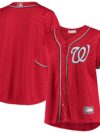Washington Nationals Women's Plus Size Alternate Replica Team Jersey - Red