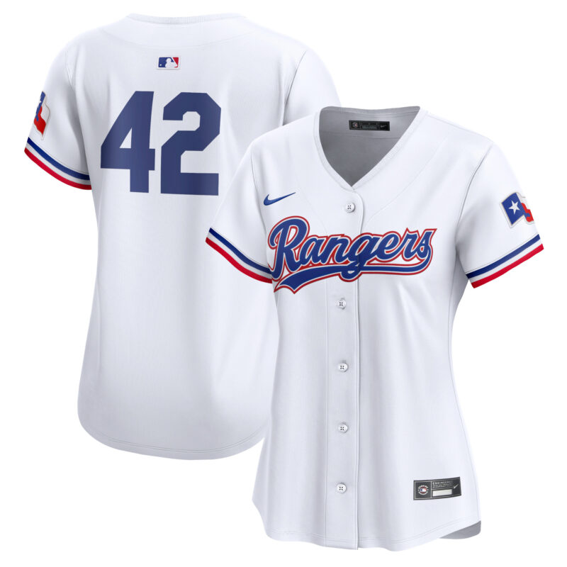 Texas Rangers Nike Women's 2024 Jackie Robinson Day Home Limited Jersey?? White