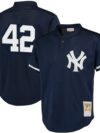Mariano Rivera New York Yankees Mitchell & Ness Cooperstown Collection Big & Tall Mesh Batting Practice Jersey - Navy