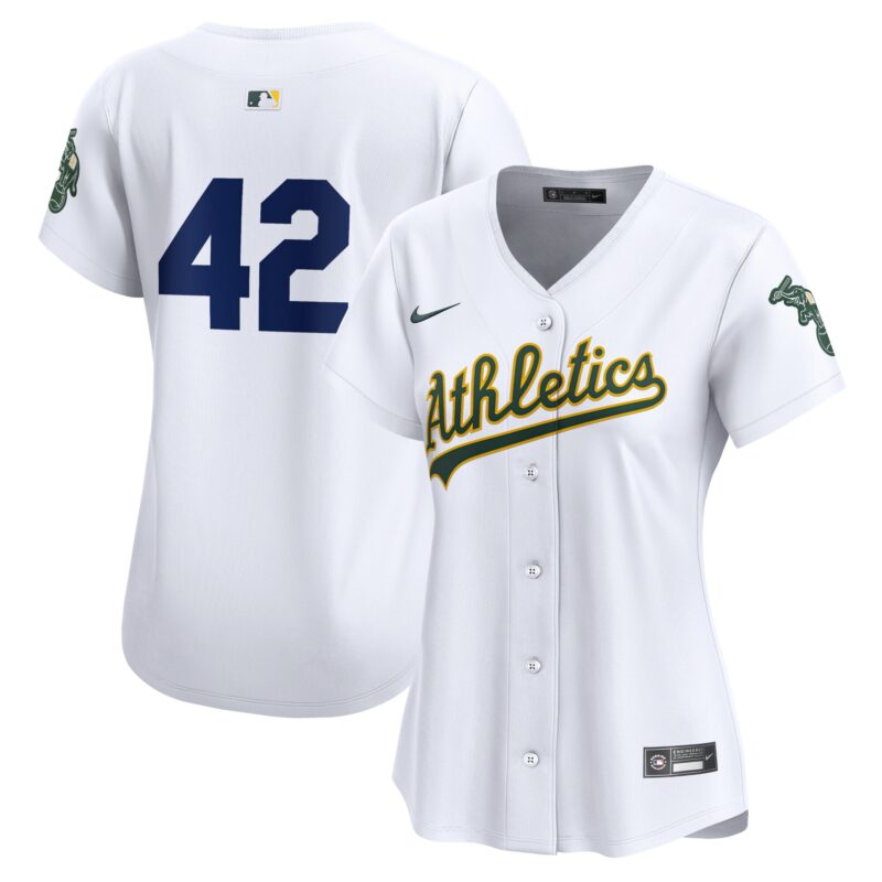 Oakland Athletics Nike Women's 2024 Jackie Robinson Day Home Limited Jersey?? White