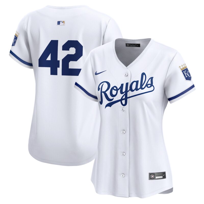 Kansas City Royals Nike Women's 2024 Jackie Robinson Day Home Limited Jersey?? White