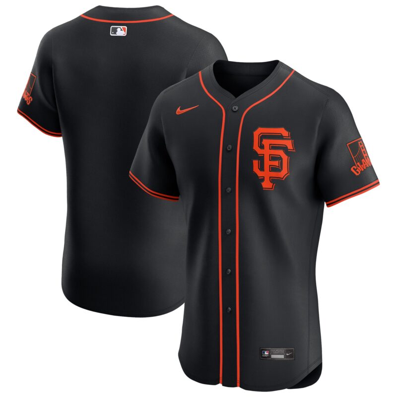 San Francisco Giants Nike Alternate Vapor Premier Elite Patch Jersey - Black