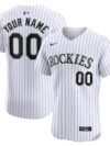 Colorado Rockies Nike Home Elite Custom Jersey - White