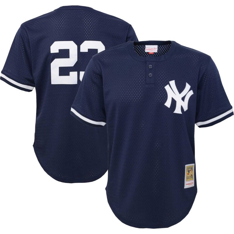 Don Mattingly New York Yankees Mitchell & Ness Youth Cooperstown Collection?Mesh Batting Practice Jersey - Navy