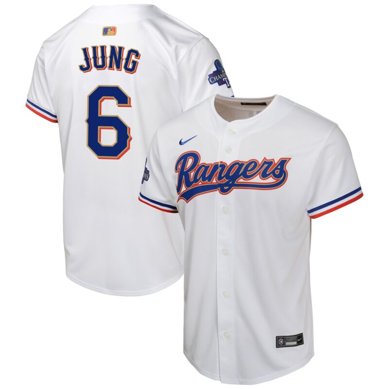 Josh Jung Texas Rangers Nike Youth 2024 Gold Collection Limited Player Jersey?? White