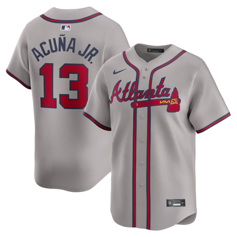 Ronald Acu?a Jr. Atlanta Braves Nike Away Limited Player Jersey - Gray