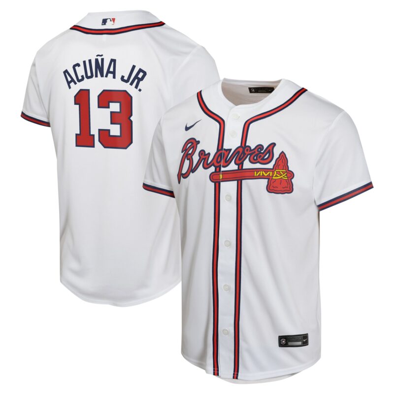 Ronald Acu?a Jr. Atlanta Braves Nike Youth Home Game Player Jersey - White