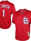 Ozzie Smith St. Louis Cardinals Mitchell & Ness Cooperstown Mesh Batting Practice Jersey - Red