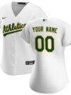 Oakland Athletics Nike Women's Home Replica Custom Jersey - White