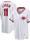 Barry Larkin Cincinnati Reds Nike Home Cooperstown Collection Player Jersey - White