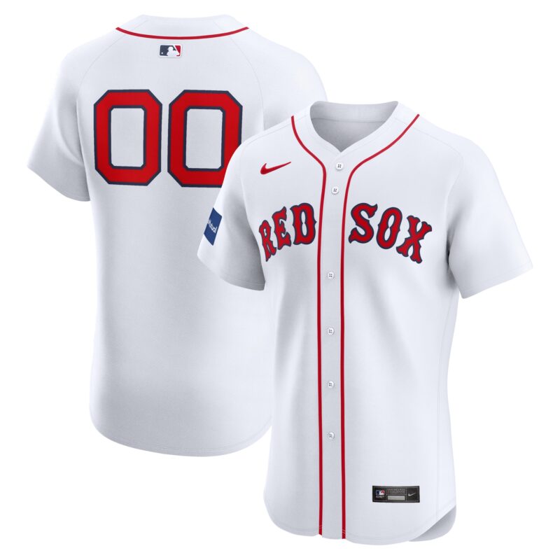 Boston Red Sox Nike Home Elite Custom Patch Jersey - White