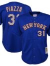 Mike Piazza New York Mets Mitchell & Ness Youth Cooperstown Collection?Mesh Batting Practice Jersey - Royal
