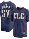 Shane Bieber Cleveland Guardians Nike 2024 City Connect Limited Jersey - Navy