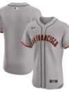 San Francisco Giants Nike Road Vapor Premier Elite Patch Jersey - Gray