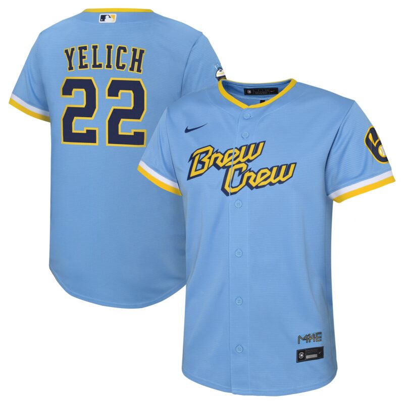 Christian Yelich Milwaukee Brewers Nike Toddler City Connect Replica Player Jersey - Powder Blue