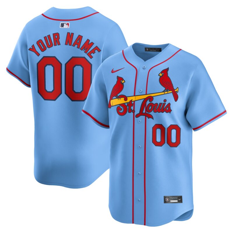 St. Louis Cardinals Nike Alternate Limited Custom Jersey?? Light Blue