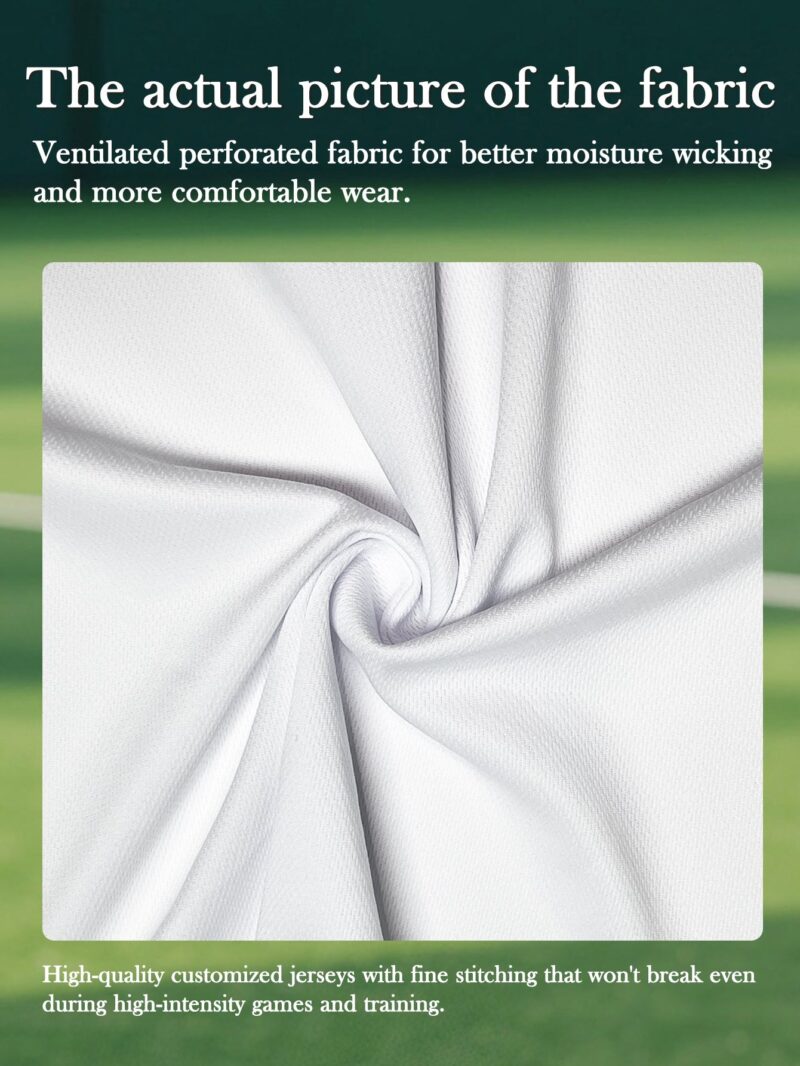 Aqua Pinstripe Summer Uniform - Customized Player Name/Number - Image 3