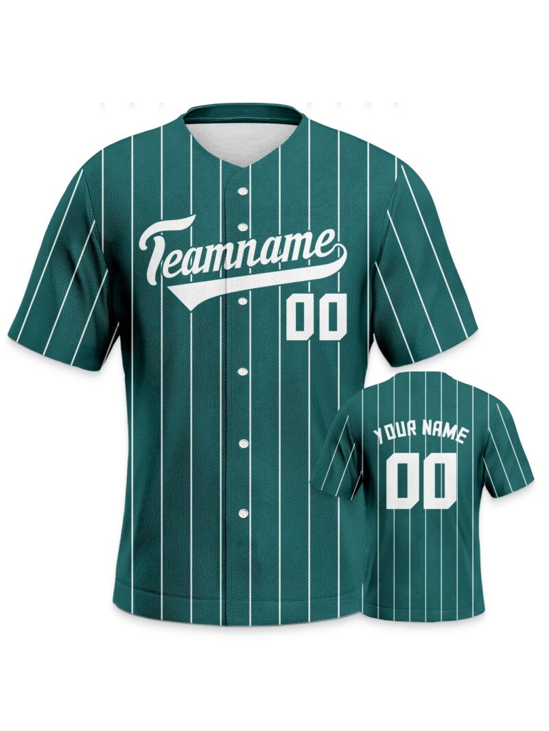 Classic Baseball Stripe Men's Custom Baseball Jerseys - Custom Name & Number (Multi-Color Options) - Image 5