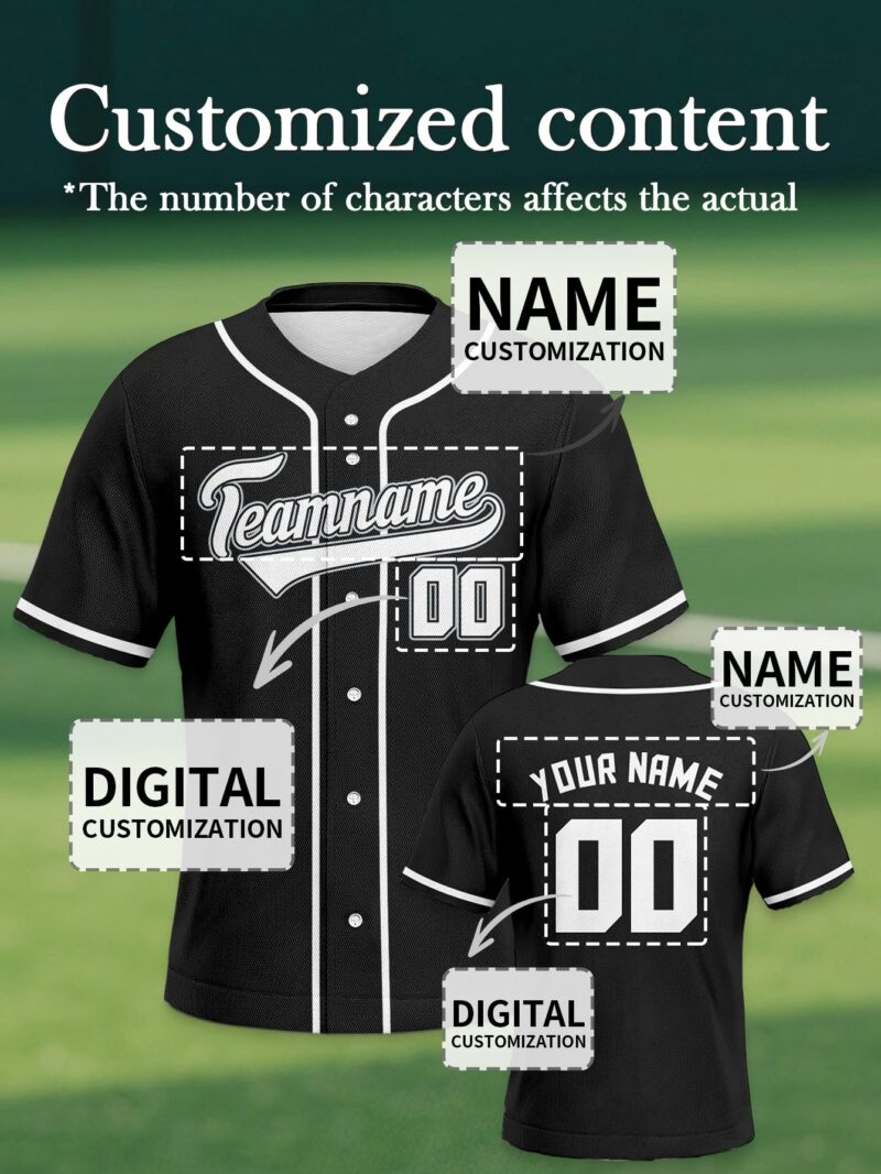 Black/White Baseball Uniform - Chicago White Sox Inspired Jersey