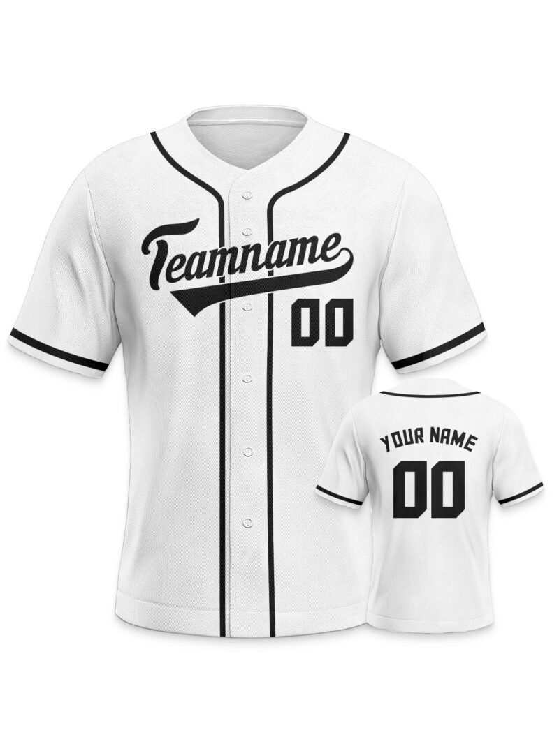 Classic Black & White Baseball Top - Chicago White Sox Custom Design - Image 4