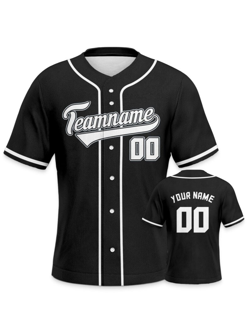 Black/White Baseball Uniform - Chicago White Sox Inspired Jersey - Image 4