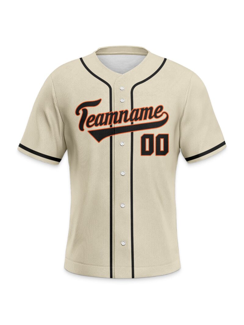 Cream & Black Solid Jersey - San Francisco Giants Inspired Custom Name & Number - Image 4