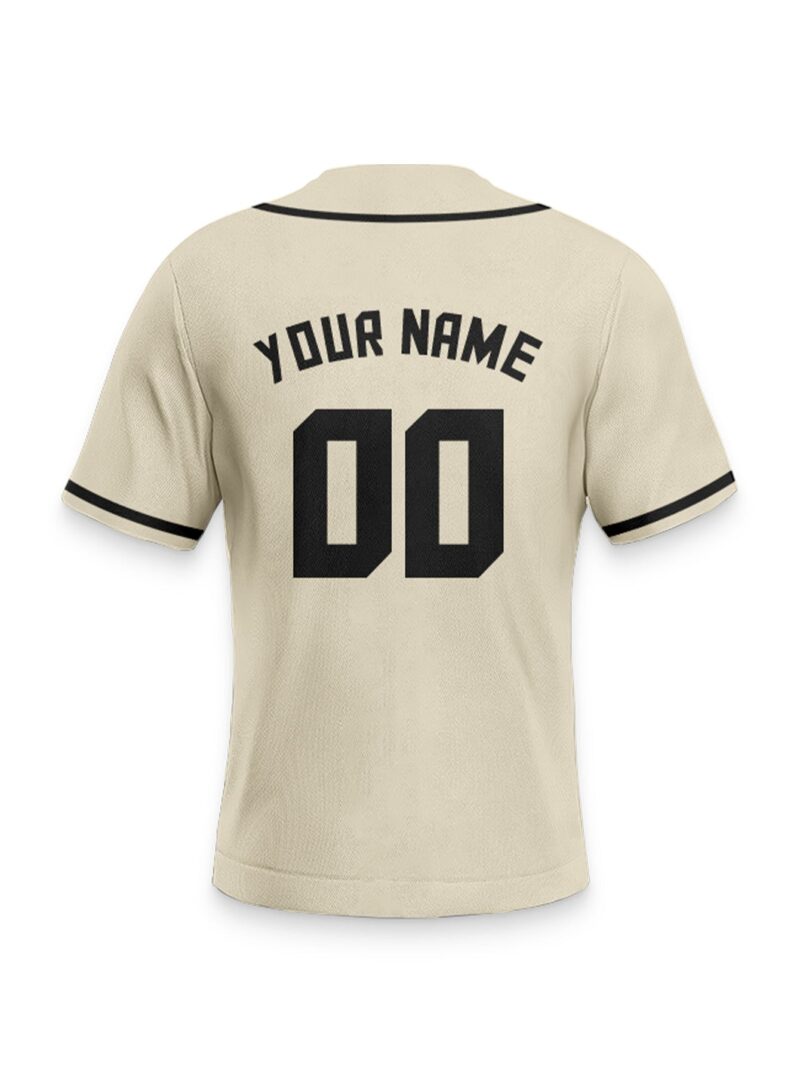 Cream & Black Solid Jersey - San Francisco Giants Inspired Custom Name & Number - Image 5