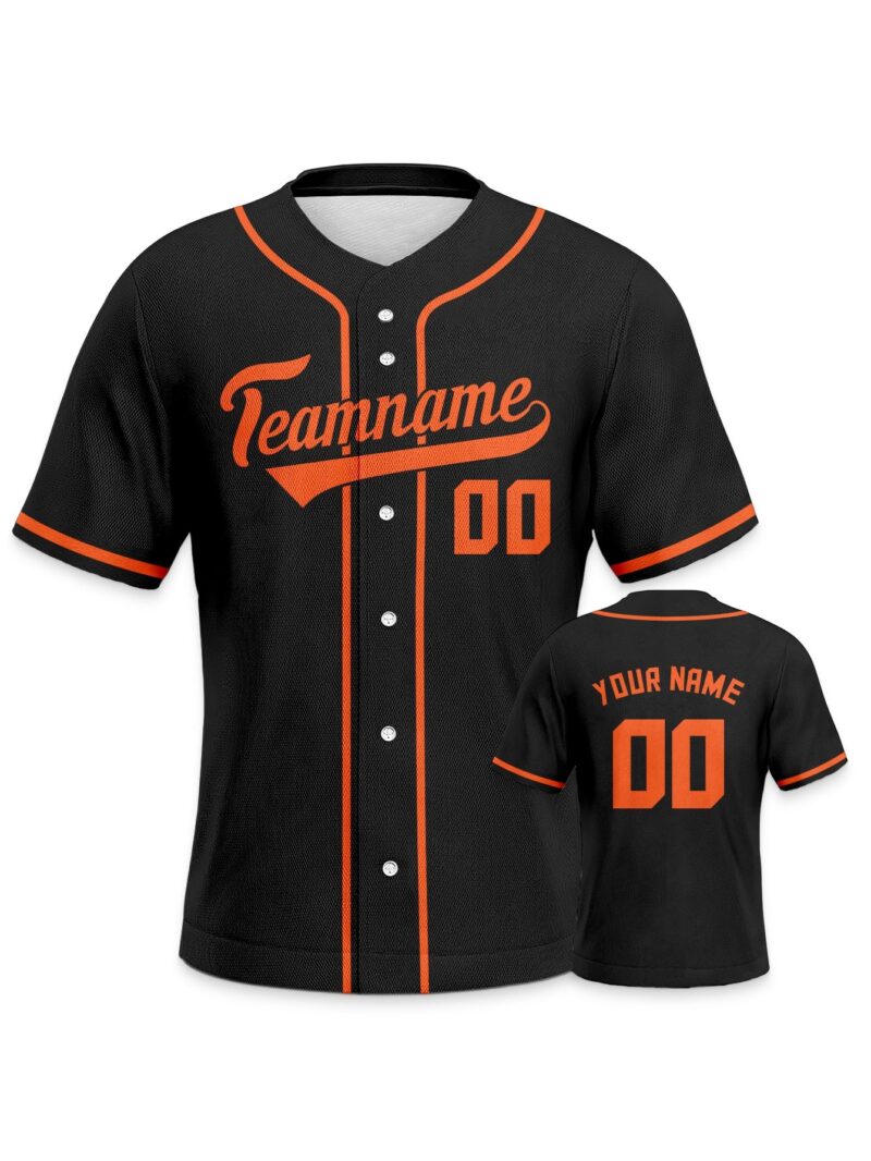 Black/Orange Baseball Jersey - San Francisco Giants Custom Design - Image 4